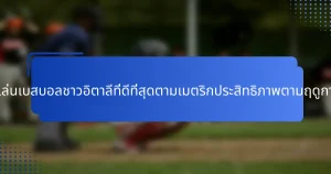 ผู้เล่นเบสบอลชาวอิตาลีที่ดีที่สุดตามเมตริกประสิทธิภาพตามฤดูกาล