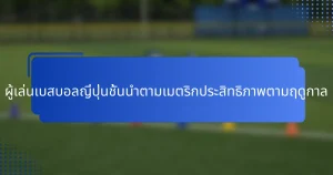 ผู้เล่นเบสบอลญี่ปุ่นชั้นนำตามเมตริกประสิทธิภาพตามฤดูกาล